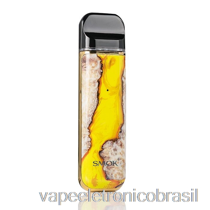 Vape Eletrônico Smok Novo 2 25w Pod Sistema Amarelo Madeira Estabilizadora